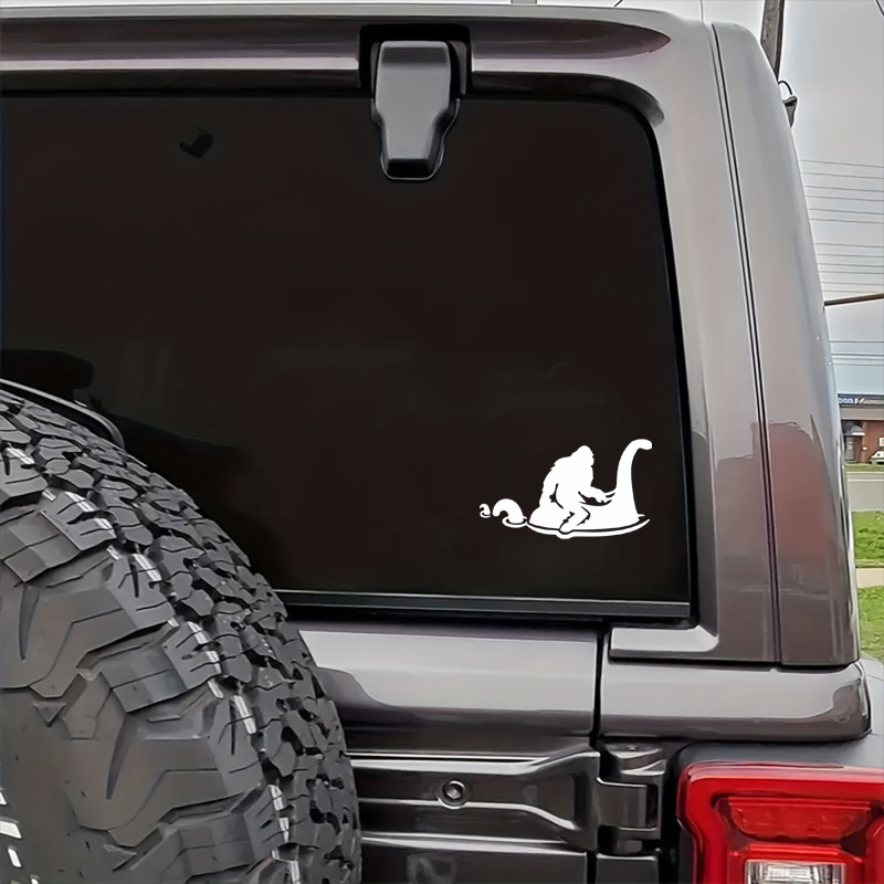 

Vinyl Sasquatch And Loch Ness Monster Buddy Decal Sticker - Funny Cool Adhesive For Car Windows And Laptops