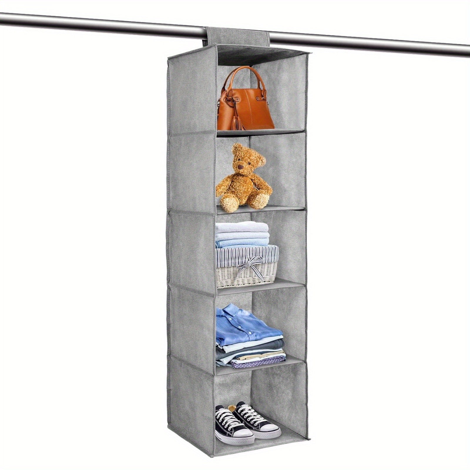 TEMU Hanging Wardrobe Storage Organiser Hanging Shelves Cupboard Wardrobe Closet Storage Shelves Drawer Shelves Bedroom Storage Solutions For Shoes