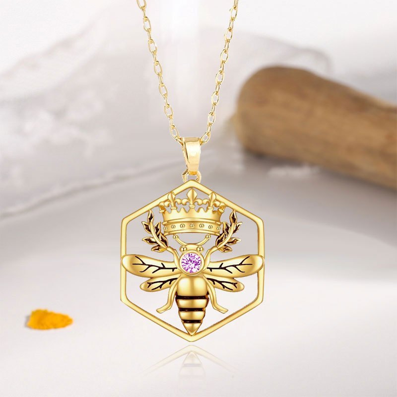 3 piece   bee necklace earrings set 18k gold plated alloy bee jewelry for teen girls graduation gifts birthday presents details 4