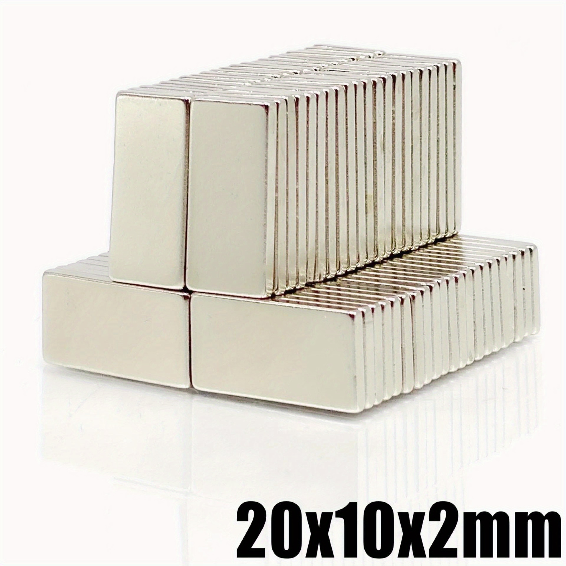 

50pcs 20x10x2 Neodymium Magnet 20mm X 10mm X 2 N35 Ndfeb Block Super Powerful Strong Permanent Magnetic Imanes Block