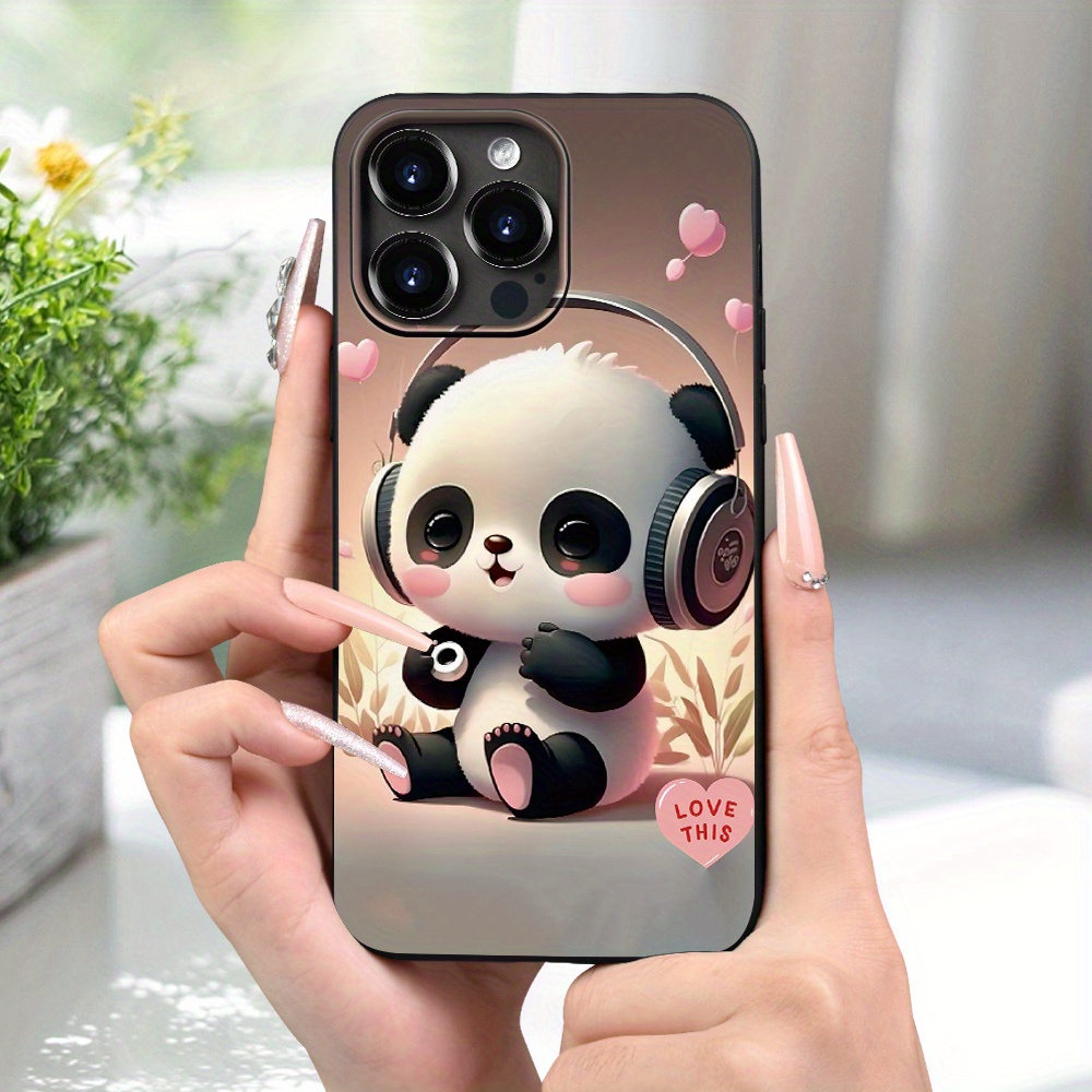 

Panda Print Cute Mobile Phone Case For Men And Women, Frosted Case For 15/14/13/12/11/xs/xr/x/xsmax/7/8/plus/pro/max/mini