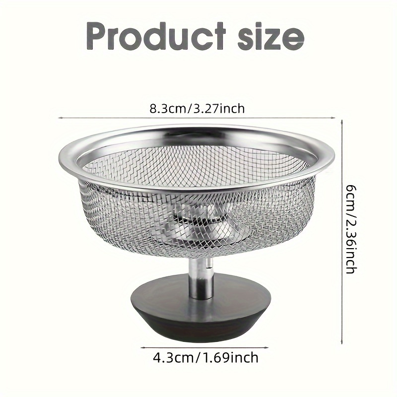 2 pack stainless steel kitchen sink strainer with handle durable mesh filter stopper easy clean drain basket for home and restaurant use dish drainers for kitchen sink water filter for kitchen sink
