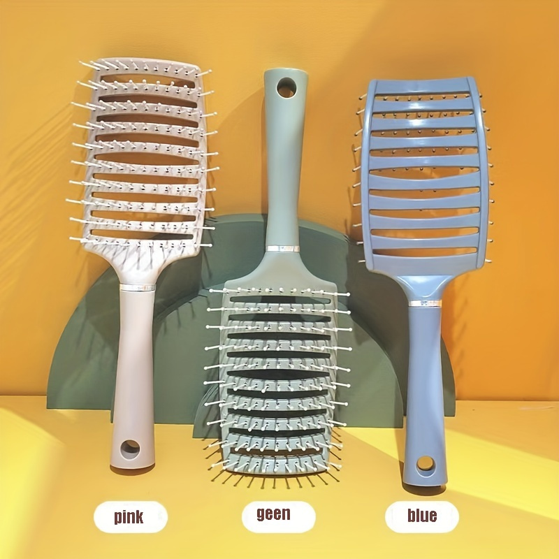 

1pcs Detangling Hair Brush, Finishing Comb For Normal Hair, Vented Massage Design With Plastic Bristles For Wet Or Dry Hair, Suitable For All Hair Types