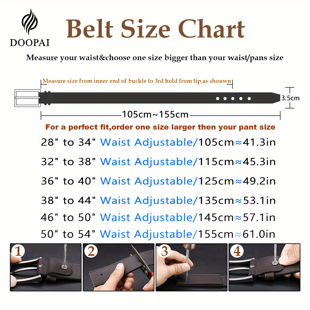 125 cm belt waist size best sale