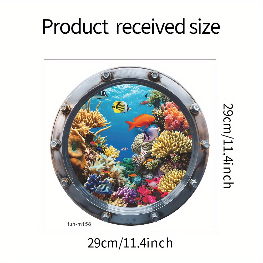 Seaside Toilet Decal, Window Visual Sticker, Bathroom Toilet Decal, Home Bathroom Decorative Wall Sticker, Disposable Self-adhesive Removable