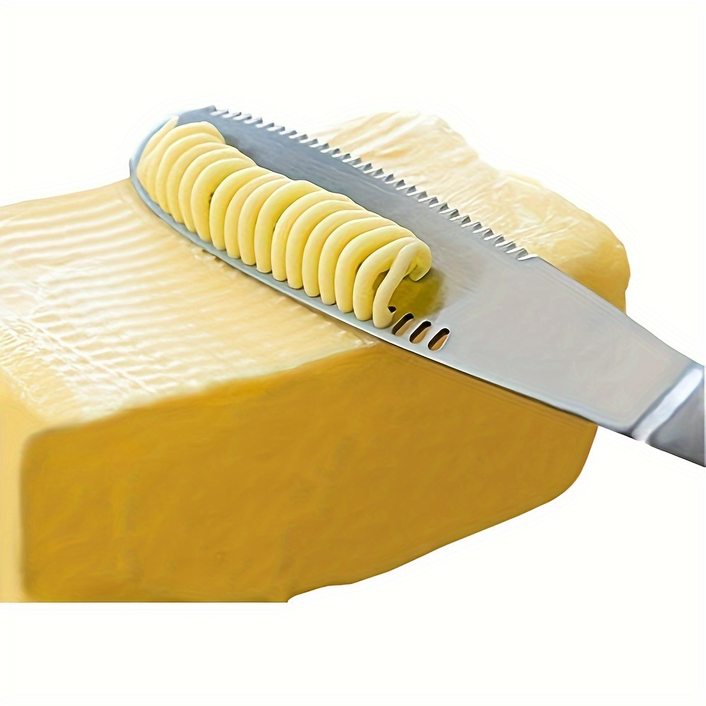 

Stainless Steel Butter Spreader Knife - Reusable Cheese & Jam Slicer, Perfect For Cold Butter & Pastries, Essential Kitchen Gadget