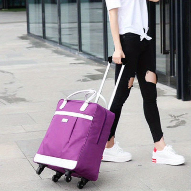 

1pc Fashionable Purple 360° Rotating , Business Luggage Bag, Washable