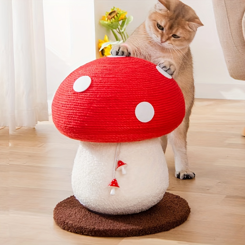 

Interactive Mushroom Cat Scratcher Toy - Provides Endless Fun And Keeps Your Cat's Claws Healthy