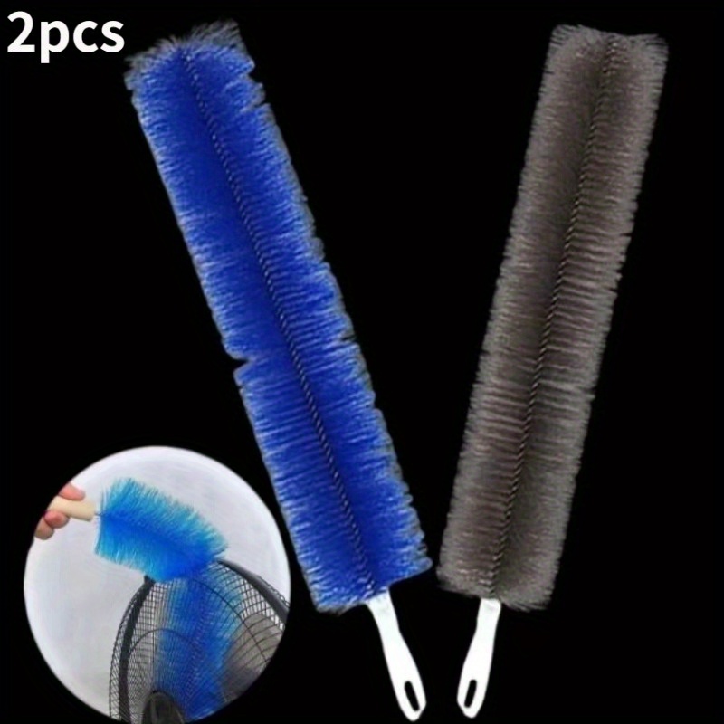 

2 Pack Multi-functional Soft Bristle Fan Dust Removal Brush For Living Room And Bedroom - Bendable Cleaning Tool For Screens And Anti-theft Nets, No Electricity Required
