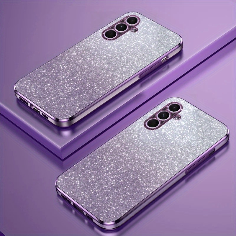 

Plating Glitter Case For Samsung Galaxy A54 5g/a34 5g/a14 5g Phone Case Transparent Shockproof Phone Cover