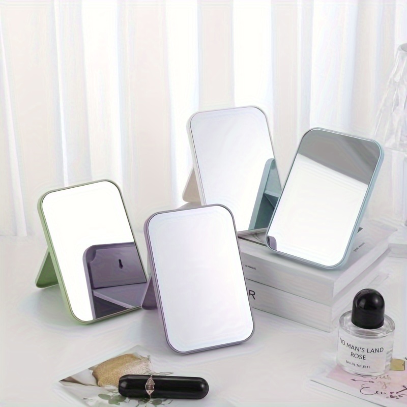 

Folding Makeup Vanity Mirror - Portable Tabletop Travel Beauty Mirror With Polished Finish, Character Theme, Unscented Plastic Frame, Easy To Use Without Power Or Battery
