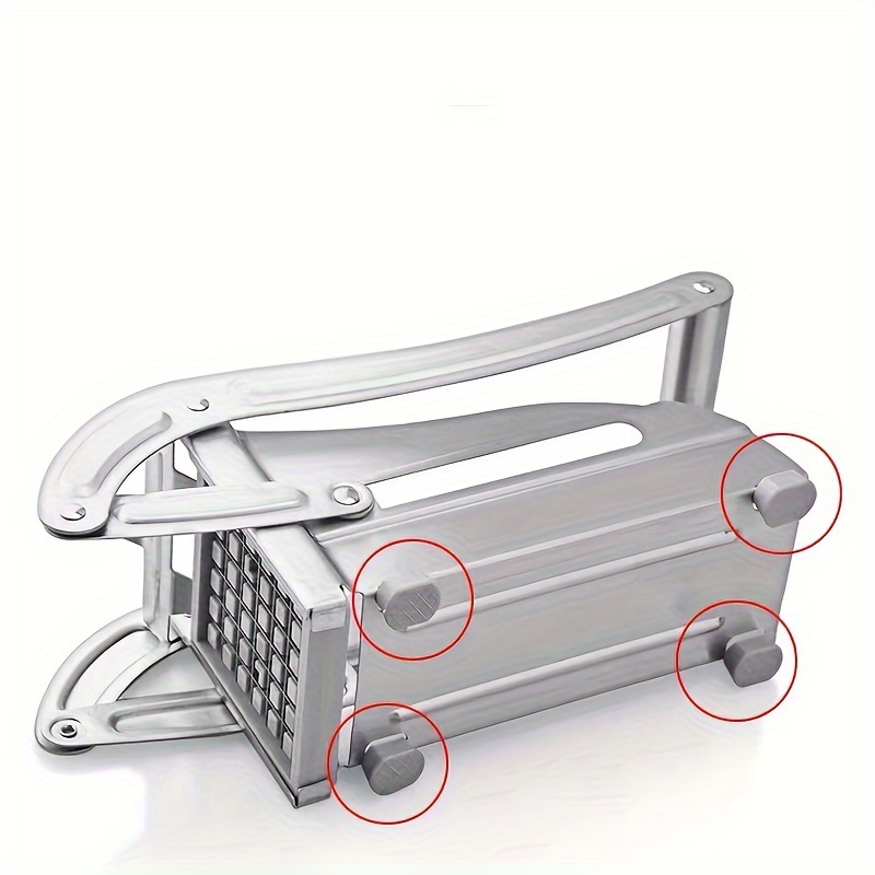 

Stainless Steel Manual Potato Cutter Machine - Vegetable Slicer For French Fries And Strips, Square Blade Kitchen Tool For Home Use