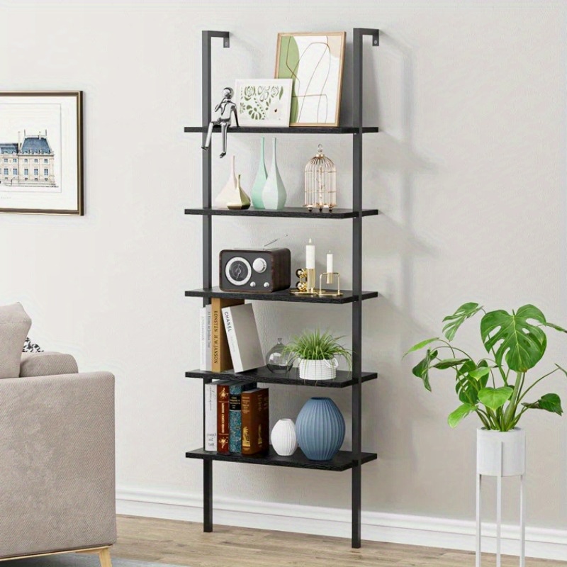 

5 Bookcase , Wood Standing Bookshelves Metal Shelves For Cds