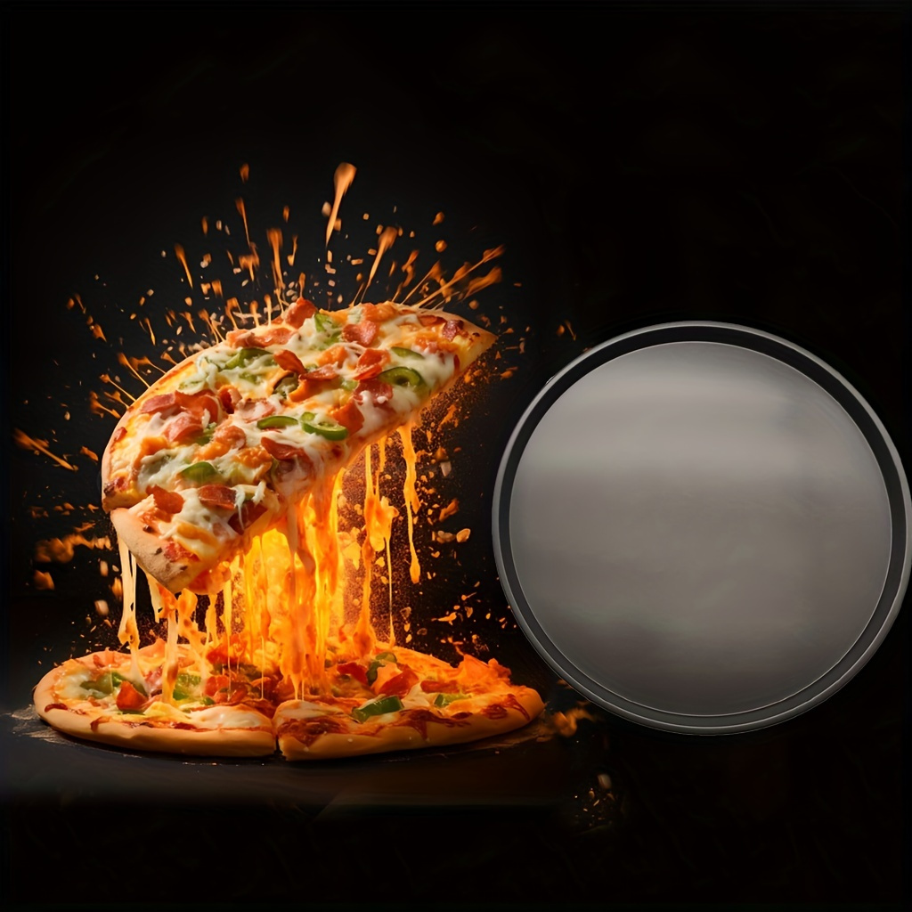 

Pizza pan made of carbon steel, available in sizes 10", 11", or 12" - Ideal for baking pies in the oven - Essential kitchen tool