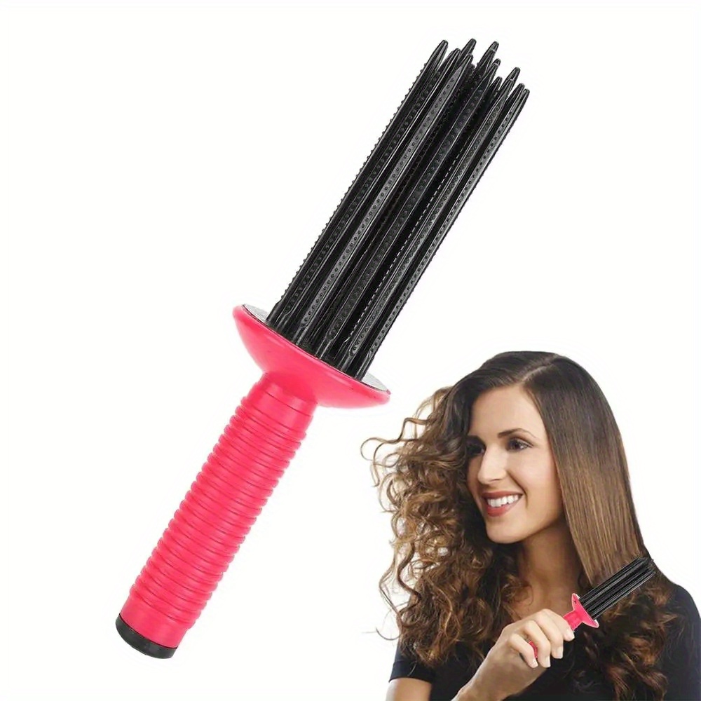 

Heatless Hair Curling Comb | 17-teeth Professional Hair Fluffy Styling Tool | Normal Hair Type | Friction-enhanced Grip | Hairstyling Curler Roller