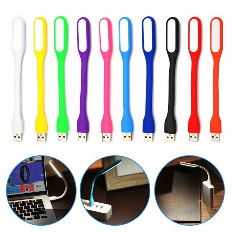 

Ultra-bright Mini Usb Led Reading Light - Portable, Flexible Neck Design For Laptops & Power Banks, Perfect For Camping & Nighttime Use, Random Color