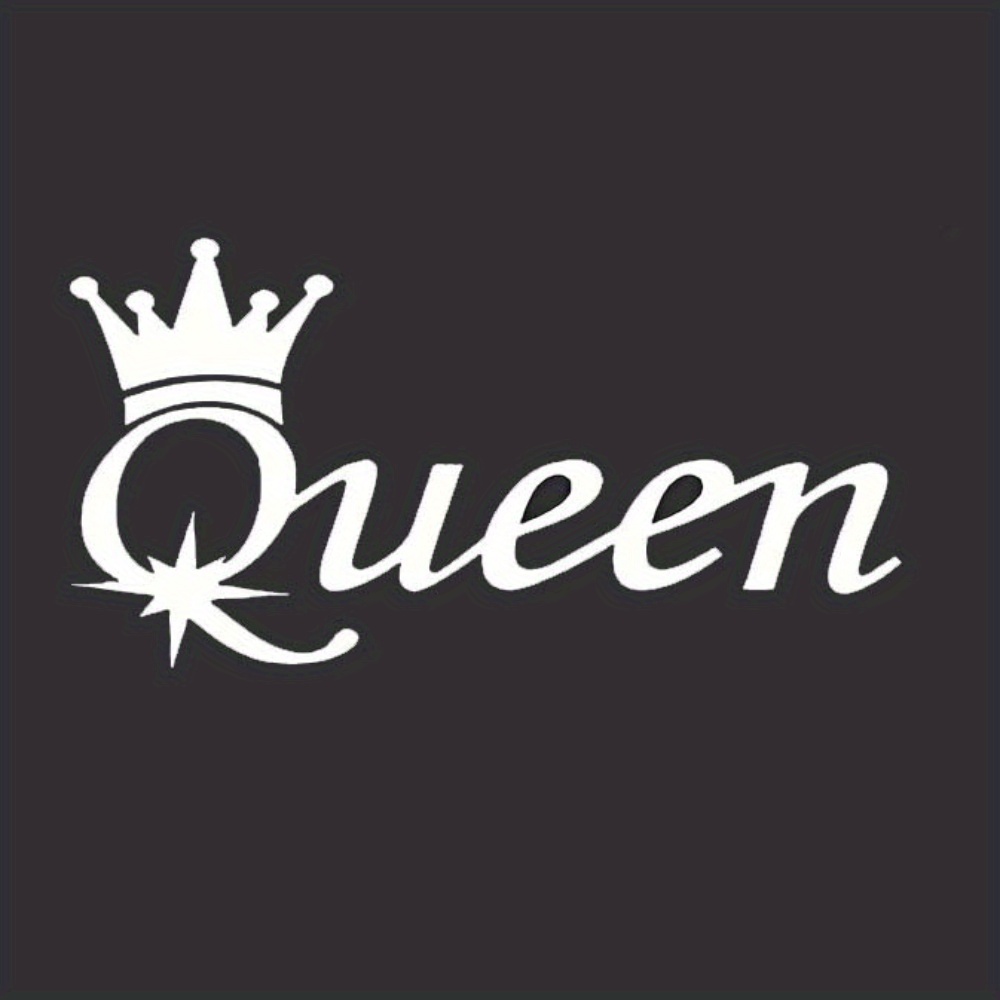 

Waterproof Vinyl Queen Crown Stickers For Laptops And Glossy Surfaces - Perfect For Car Decoration