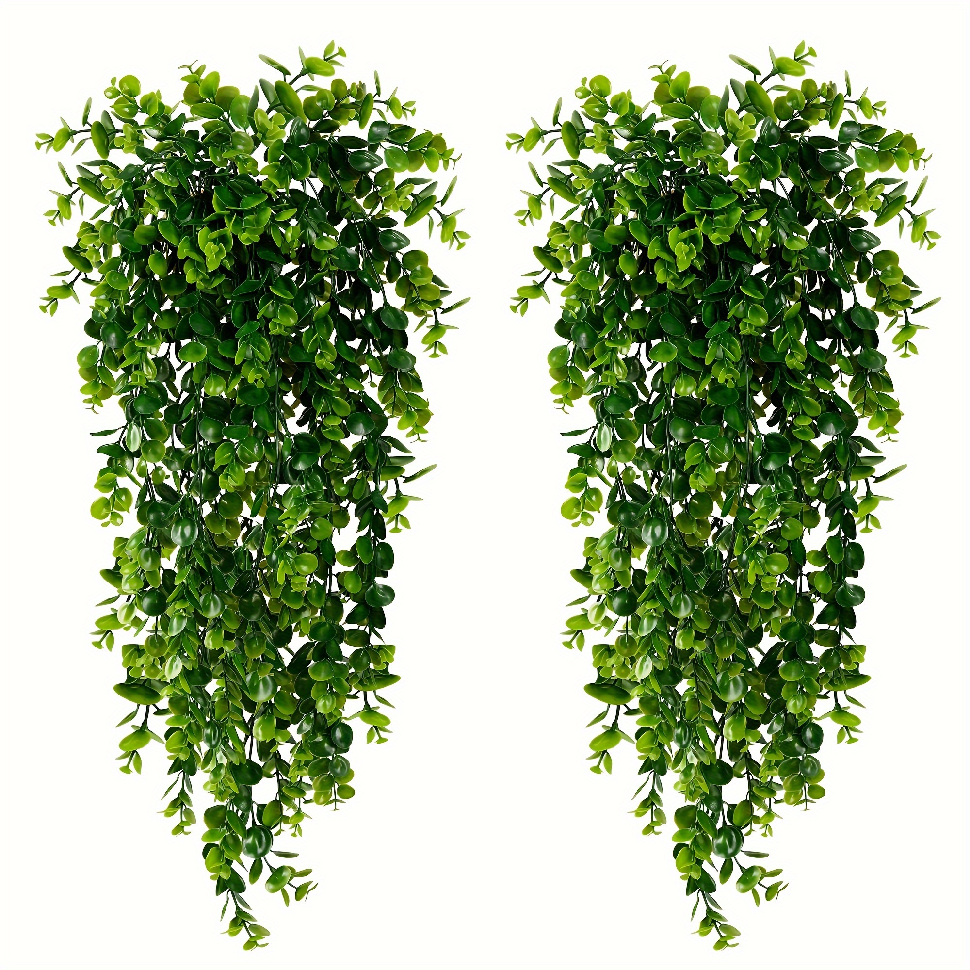 

4pcs Artificial Eucalyptus Hanging Plants - Uv-proof Outdoor Greenery For Patio Decor, Plastic Faux Foliage For Wedding, Engagement, Thanksgiving, Valentine's Day - No Container Included