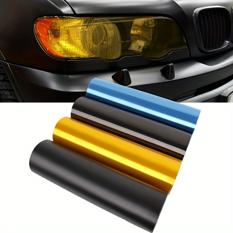 

30*100cm/11.81*39.37in Car Headlight Color Changing Film Light Sticker Smoked Black Frosted Black Symphony Car