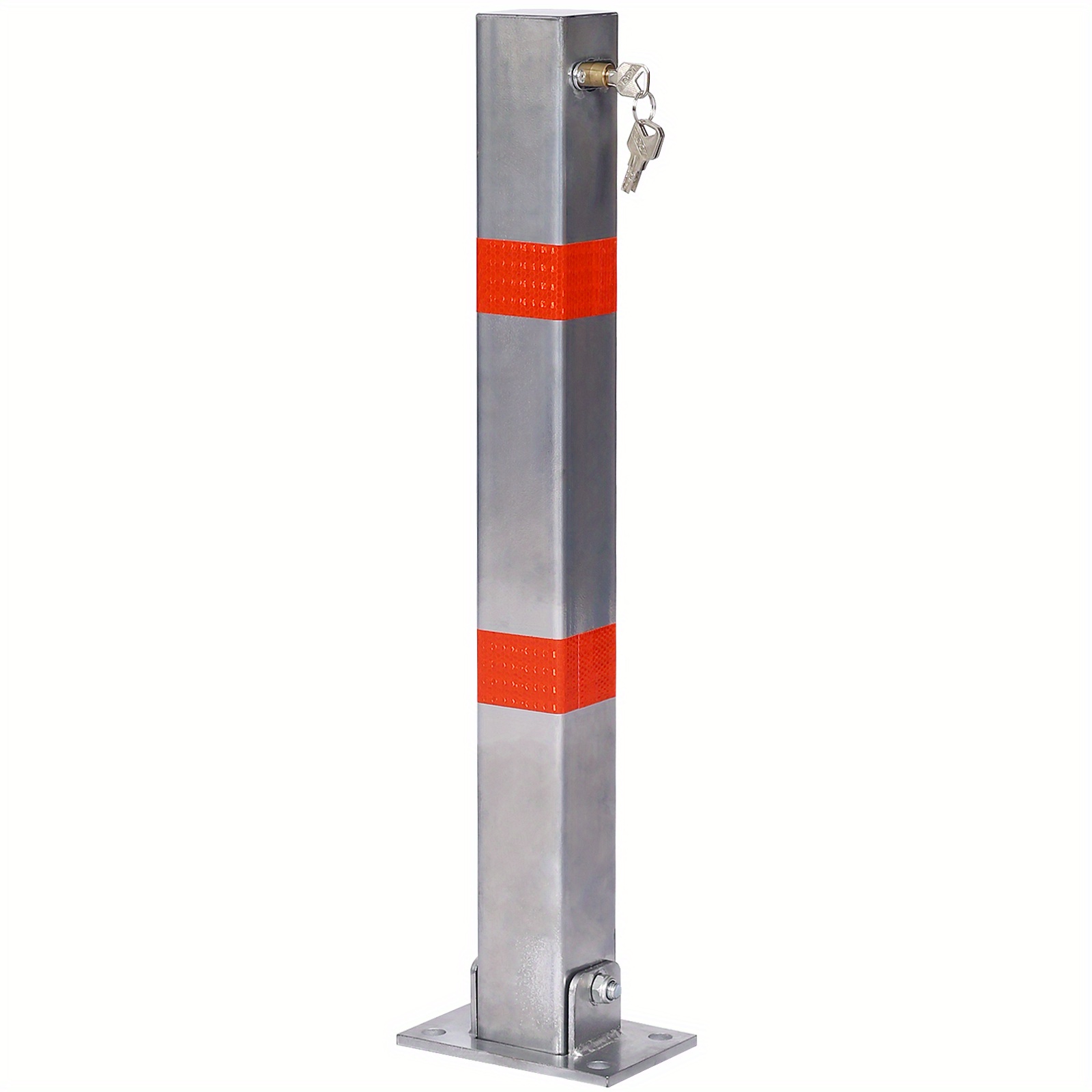 parking bollard pole barrier with lock car parking protection posts home garage street decor parking barrier square gray