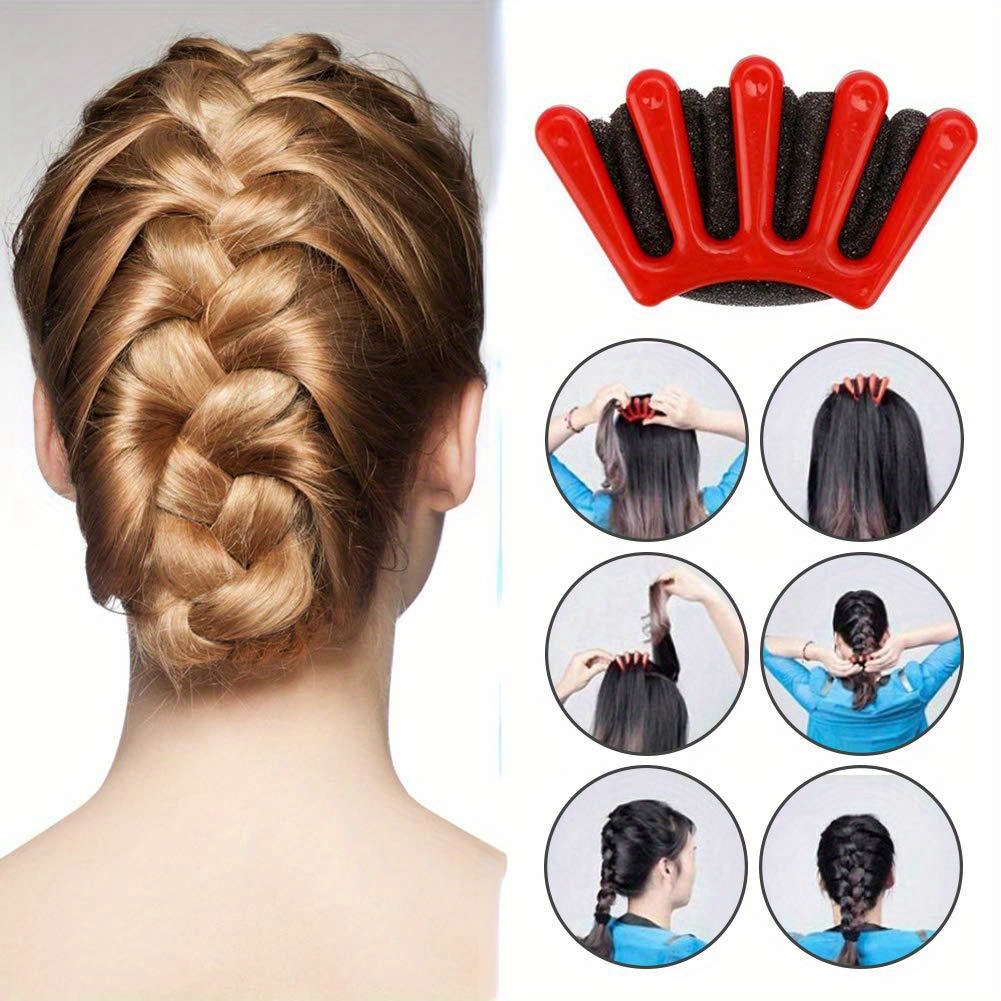 5x Flechtwerkzeug Für Französische Zöpfe – Haar-Styling-Clips Aus Kunststoff, 19 Cm, Einfache Handhabung