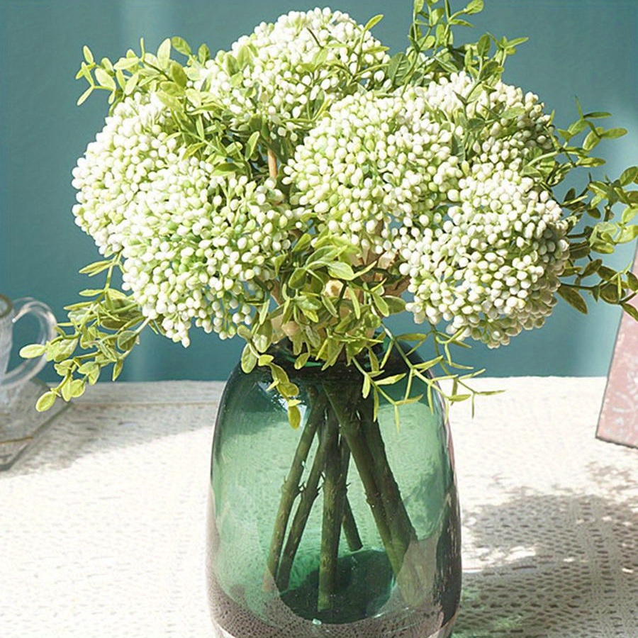 

2pcs Artificial 's Breath Flowers With Stems - Realistic White Floral Arrangement For Weddings, Table Centerpieces, And Home Decor - 22cm/8.66in Length, Shower Gifts