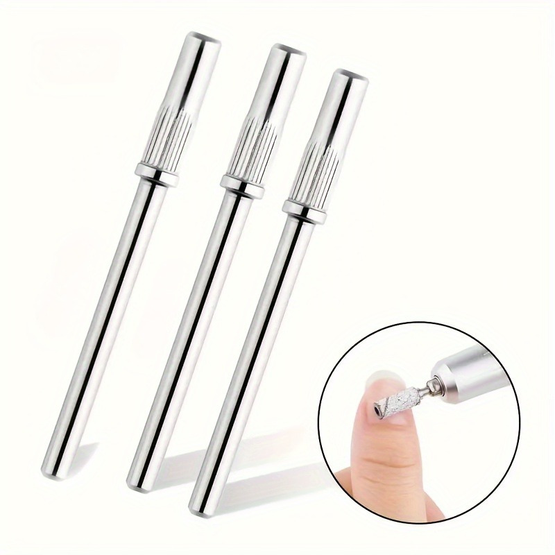 

3-piece Mini Nail Sanding Band Set With 3mm Buffer & Polish Remover Drill Bits - Hypoallergenic Manicure Care Kit