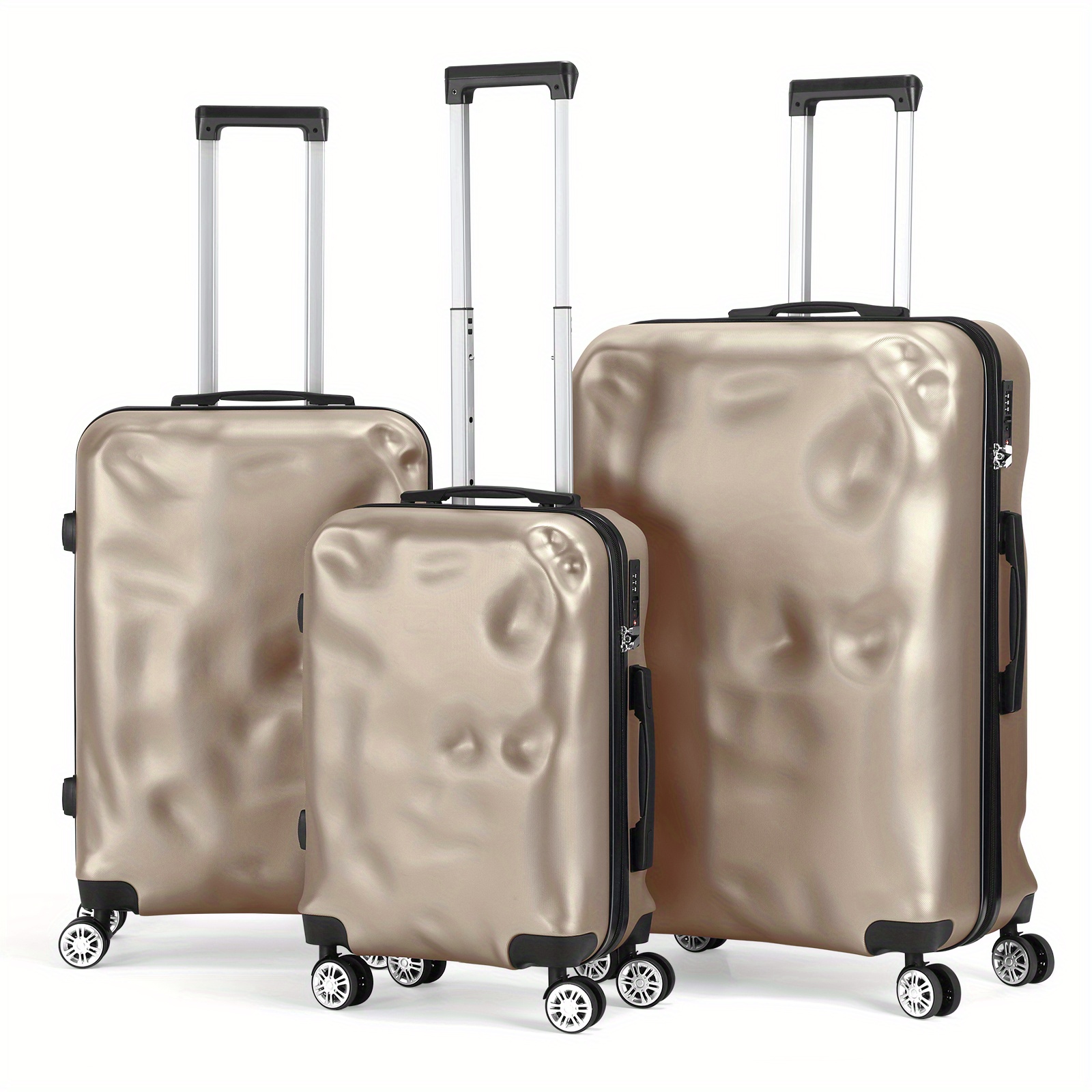 4-piece luggage set abs lightweight suitcase with 16 inch+20 inch+