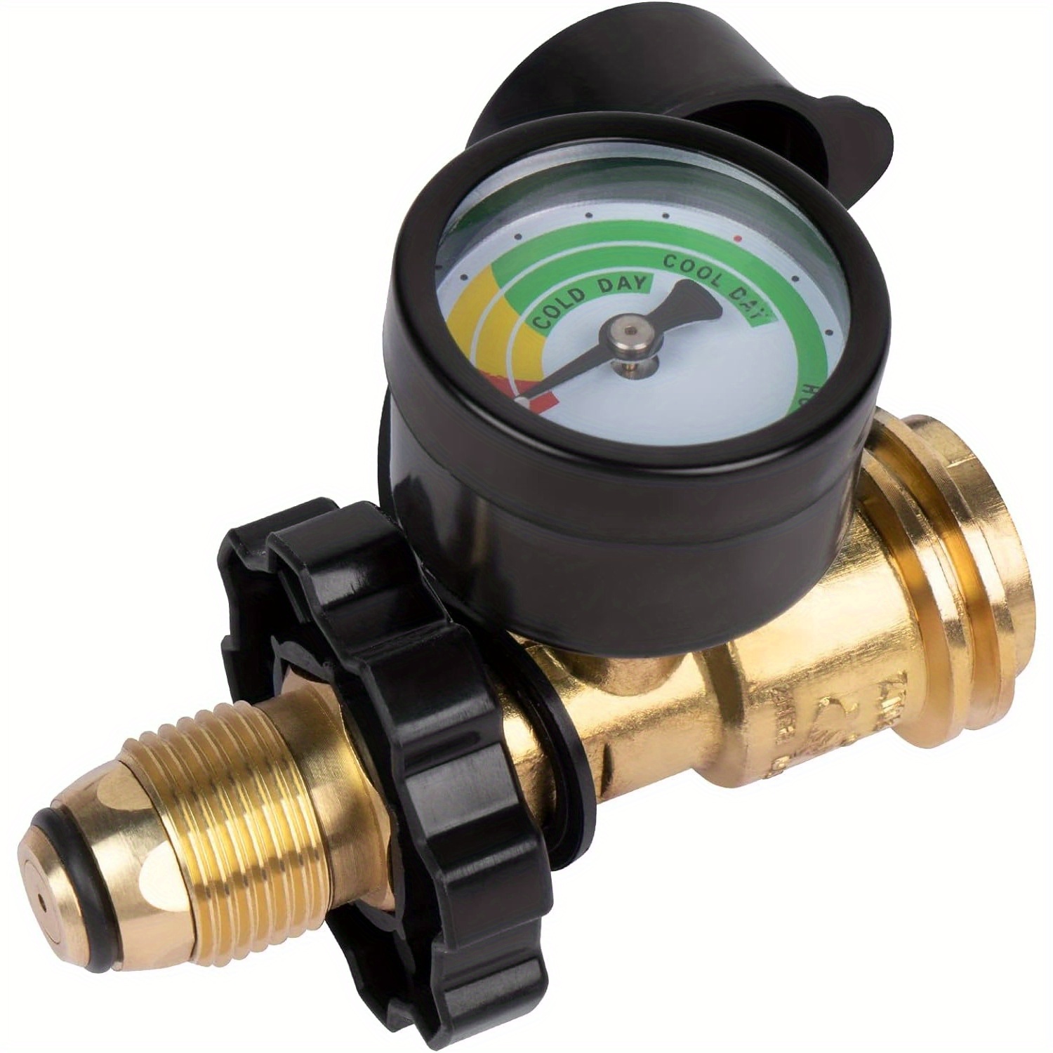 

Universal Propane Tank Gauge, Fits For 5-100lb Propane Tank Cylinder, Propane Adapter With Pol Connection For Rv, Camper, Gas Grill, Fire Pit, Propane Heater And More