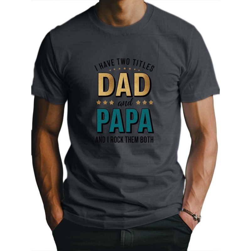 

Papa Dad Fitted Men's T-shirt, Sweat-wicking And Freedom Of Movement