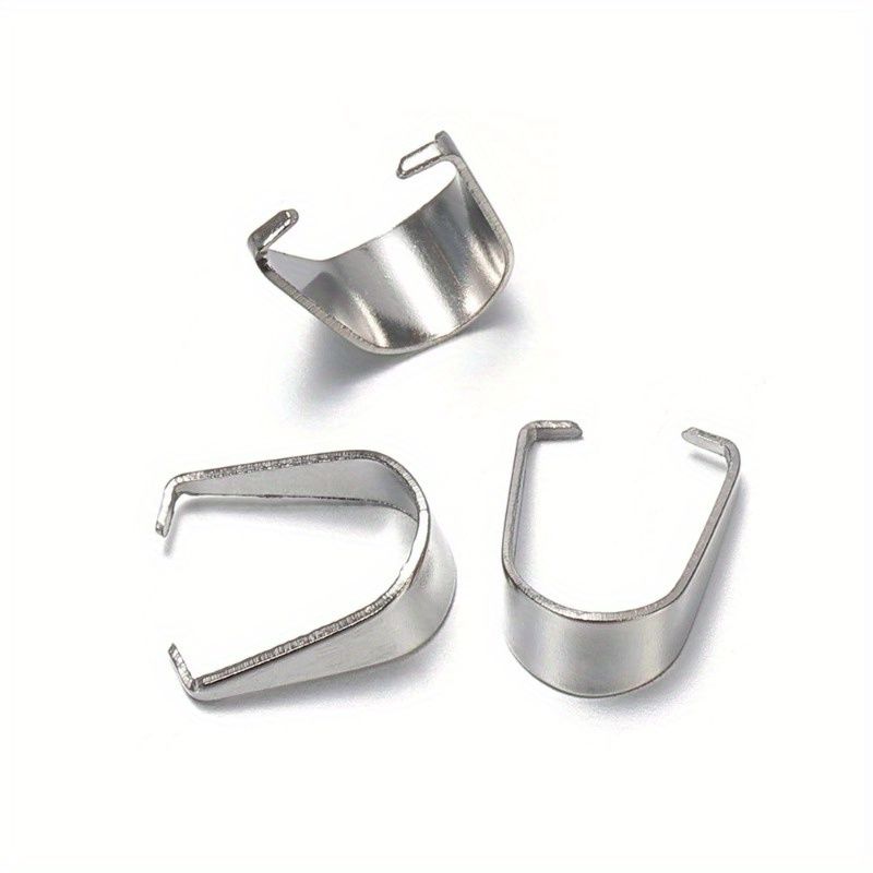 

20/50pcs/pack Stainless Steel Clasp, U-shaped Jump Ring, Water Drop Pendant, Making Findings, Chain Clasp