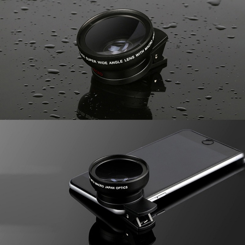 

0.45x 49uv Super Wide-angle + 12.5x Macro Phone Lens - Aluminum Alloy, Metal Brushed Technology, Compact Travel-friendly Design For Outdoor Photography