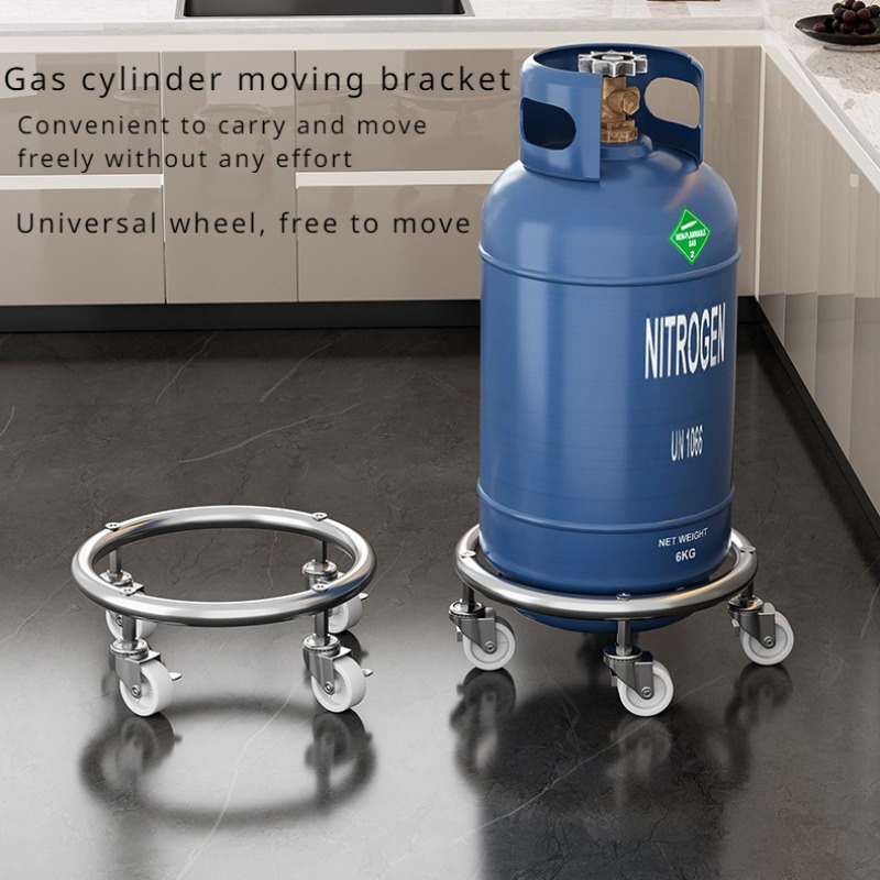

Heavy-duty Metal Gas Cylinder Base With Brake Wheels - Ideal For Moving Coal & Propane Tanks