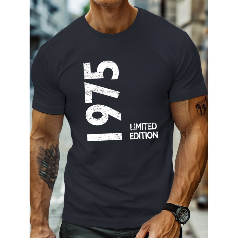 

1975 Limited Edition Print Tee Shirt, Tees For Men, Casual Short Sleeve T-shirt For Summer