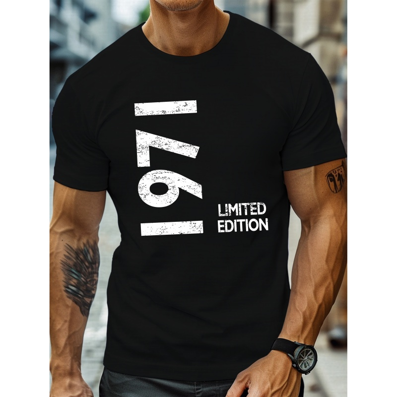 

1971 Tee-shirt imprimé en édition limitée, t-shirts pour hommes, t-shirt décontracté à manches courtes pour l’été