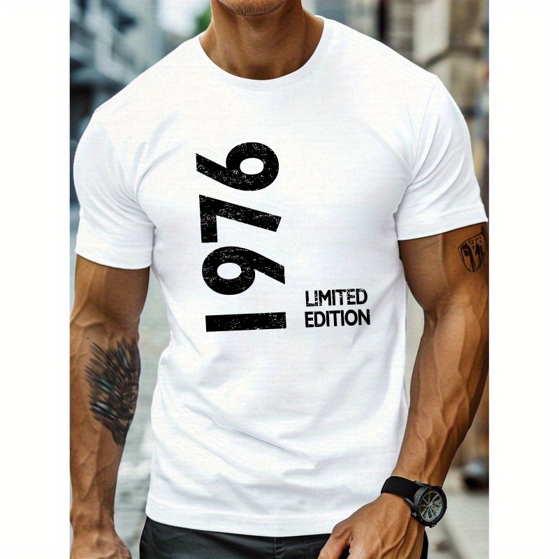 

1976 Limited Edition Print Tee Shirt, Tees For Men, Casual Short Sleeve T-shirt For Summer