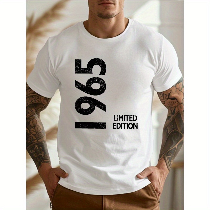 

1965 Limited Edition Print Tee Shirt, Tees For Men, Casual Short Sleeve T-shirt For Summer