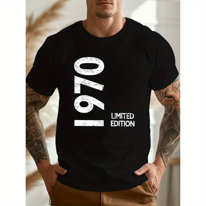 

1970 Limited Edition Print Tee Shirt, Tees For Men, Casual Short Sleeve T-shirt For Summer