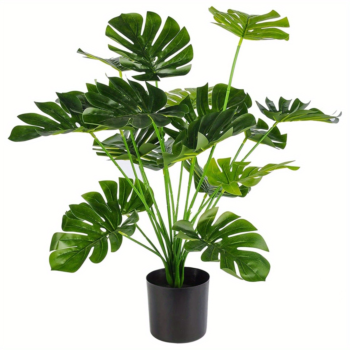 

versatile Placement" Large Artificial Monstera Plant - Lifelike Faux Greenery For Home & Office Decor, Adjustable Branches, No Maintenance Required