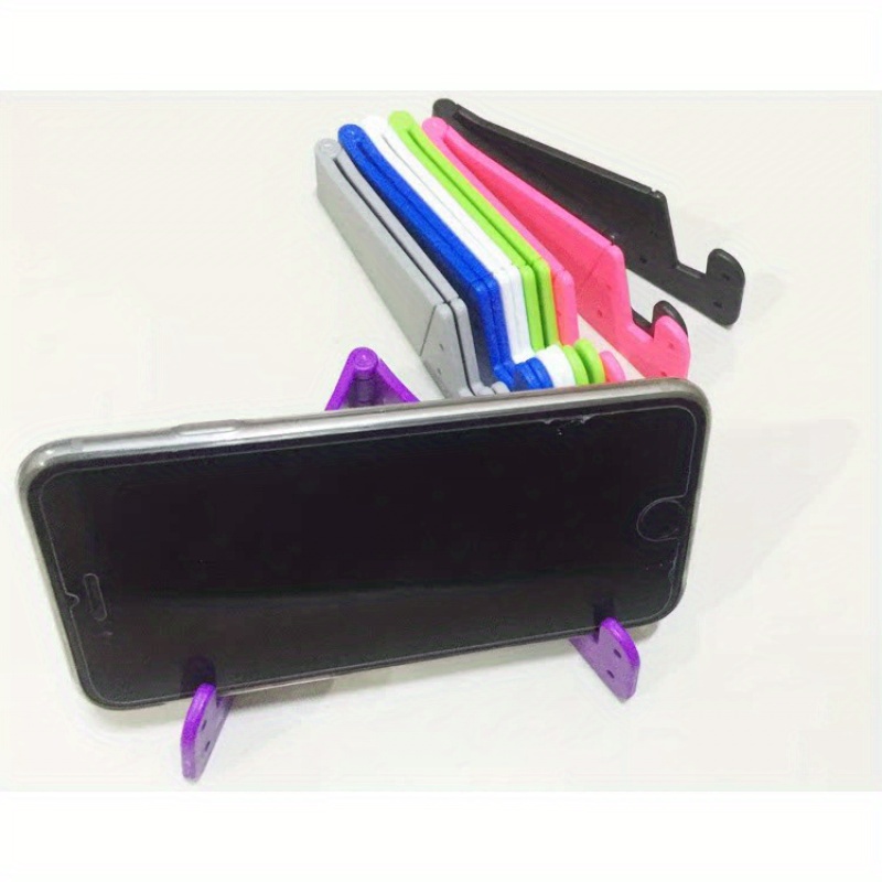 Adjustable & Portable Phone Stand - Compact, Foldable Design for Desk Use, Durable Plastic Construction, Desk & Drawer Organizer for Home Storage