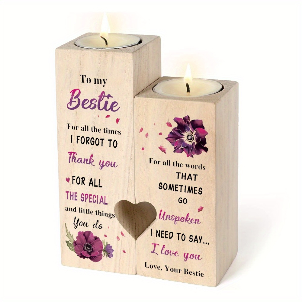 

2pcs/set Candle Holder Gifts - Gift For Best Friends Women, Friendship Gifts For Women Friends, Birthday Gifts For Women, Women Friends Personalized Custom Gifts