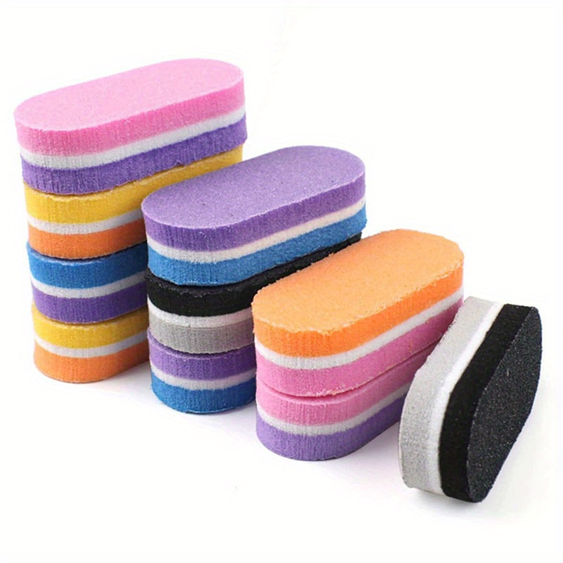 3pcs Mini Nail Buffing Blocks & Sponge Files