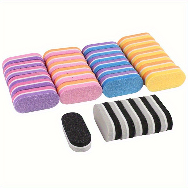 3pcs Mini Nail Buffing Blocks & Sponge Files