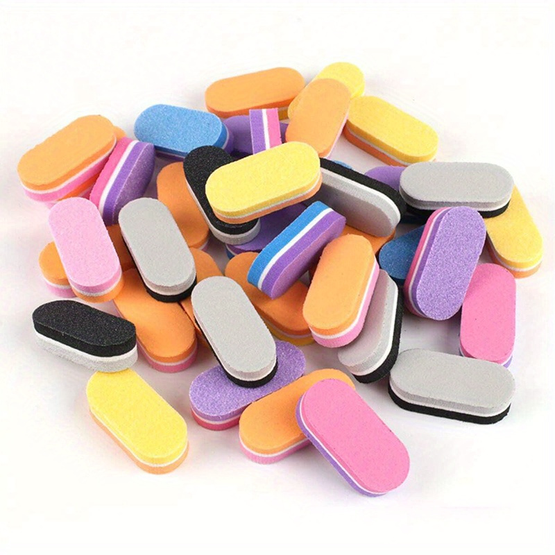 3pcs Mini Nail Buffing Blocks & Sponge Files