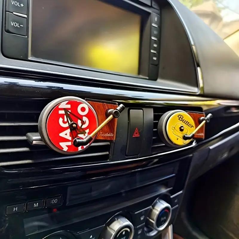 vintage record player car air freshener rotating vent clip with scented pad perfect for vehicle interior decor details 10