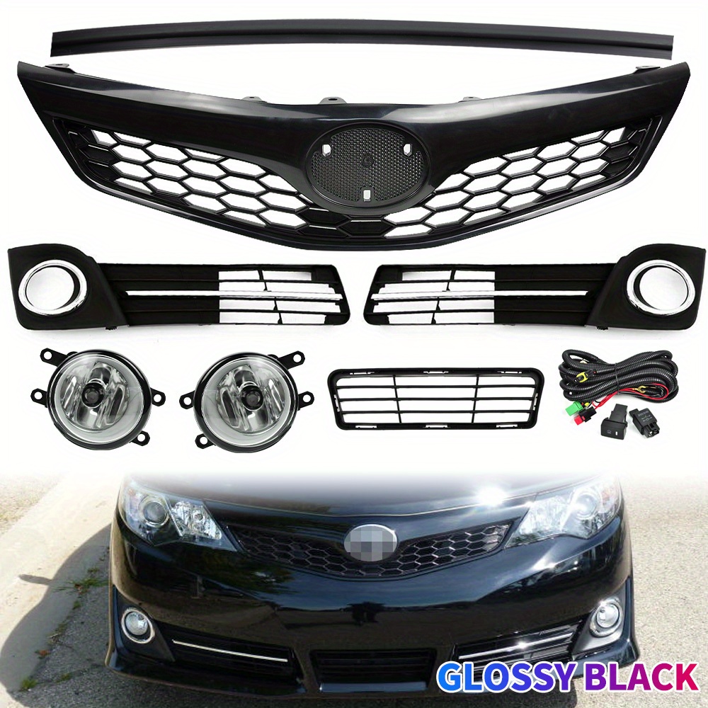 

Fits Toyota Camry 2012-2014 Se Front Grille Fog Light&cover Trim Set 6pc