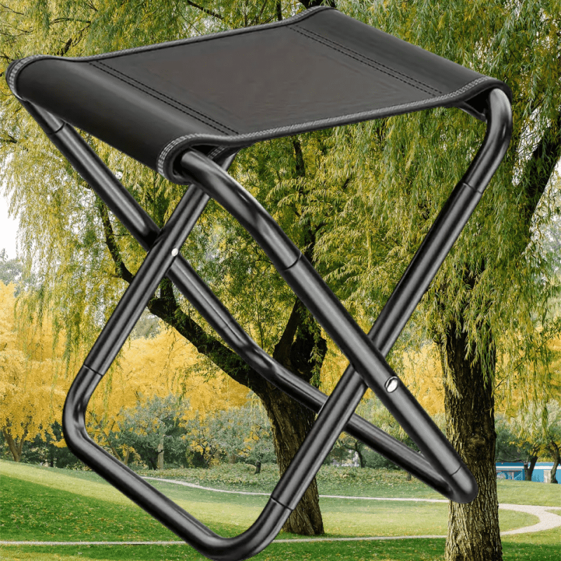 

Portable Folding Stool - Lightweight, Compact, No Electricity Needed Camping Chair, Ideal For Outdoor Hiking, Backpacking, Fishing - Durable Foldable Footstool, Convenient Carry Design - 1pc