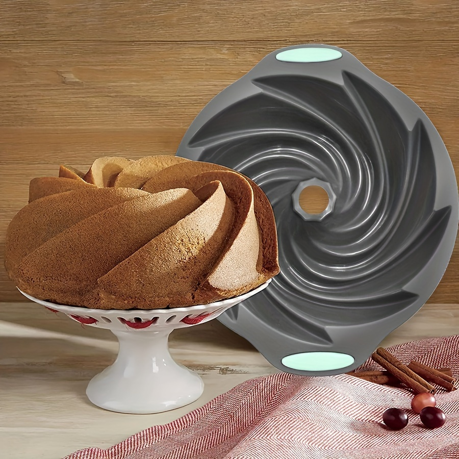 

Premium Silicone Bundt Pan For Fluted Tube Cake Making - Cake Mold, 11.2''x3.1'', Baking Utensils