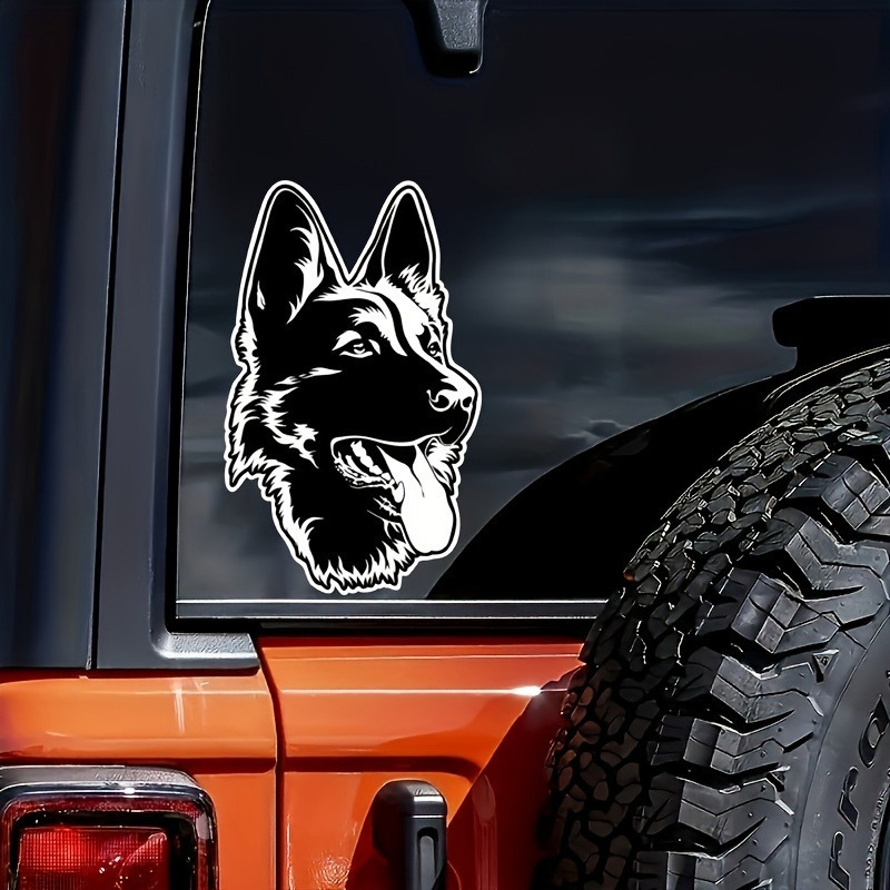 

1pc German Shepherd Dog Decal - Pvc Material, Durable Car Sticker, Fits Vehicles, Helmets, Laptops & More, Attractive And Fun Design