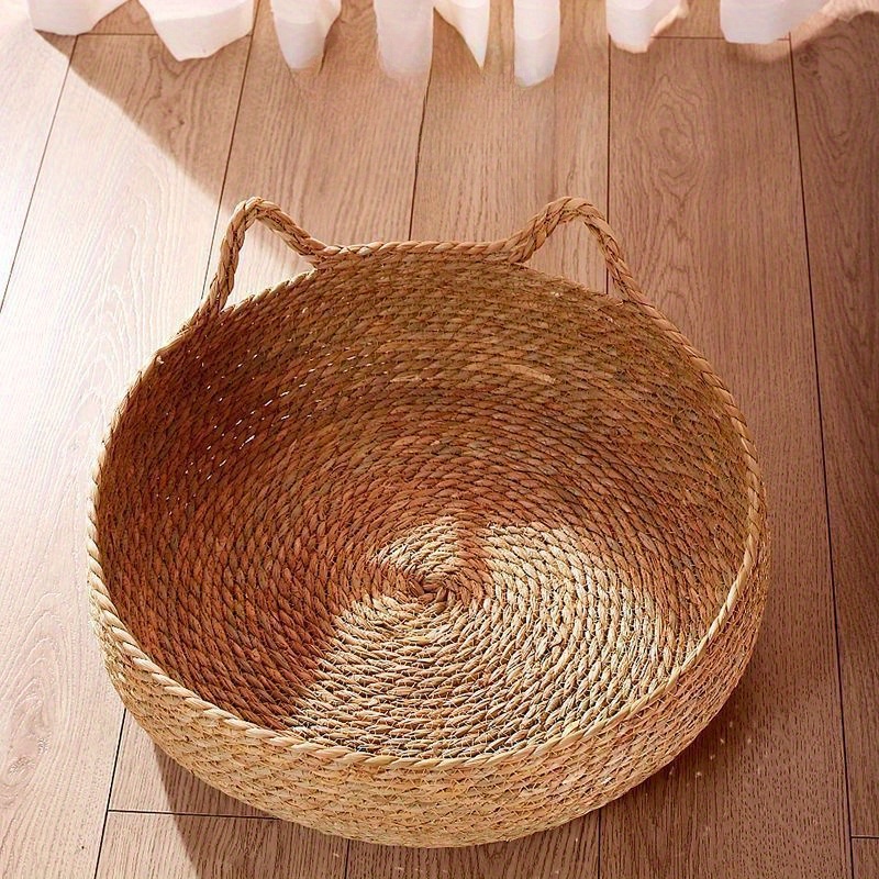 

All-season Rattan Cat Bed With Scratching Pad - Cozy Woven Pet Nest For Cats And Small Dogs, Easy Assembly Cat Beds For Indoor Cats Pet Beds For Cats